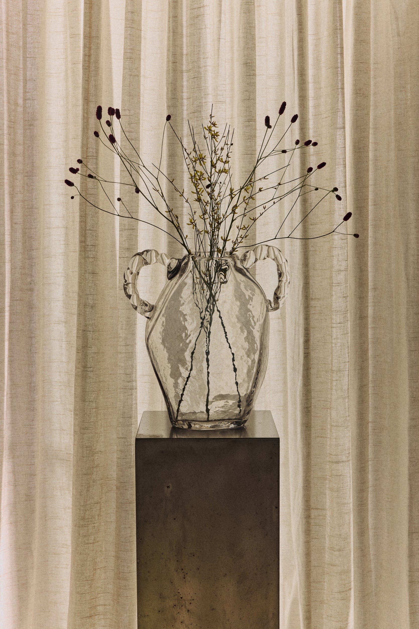 Gemstone amfora vase, crystal