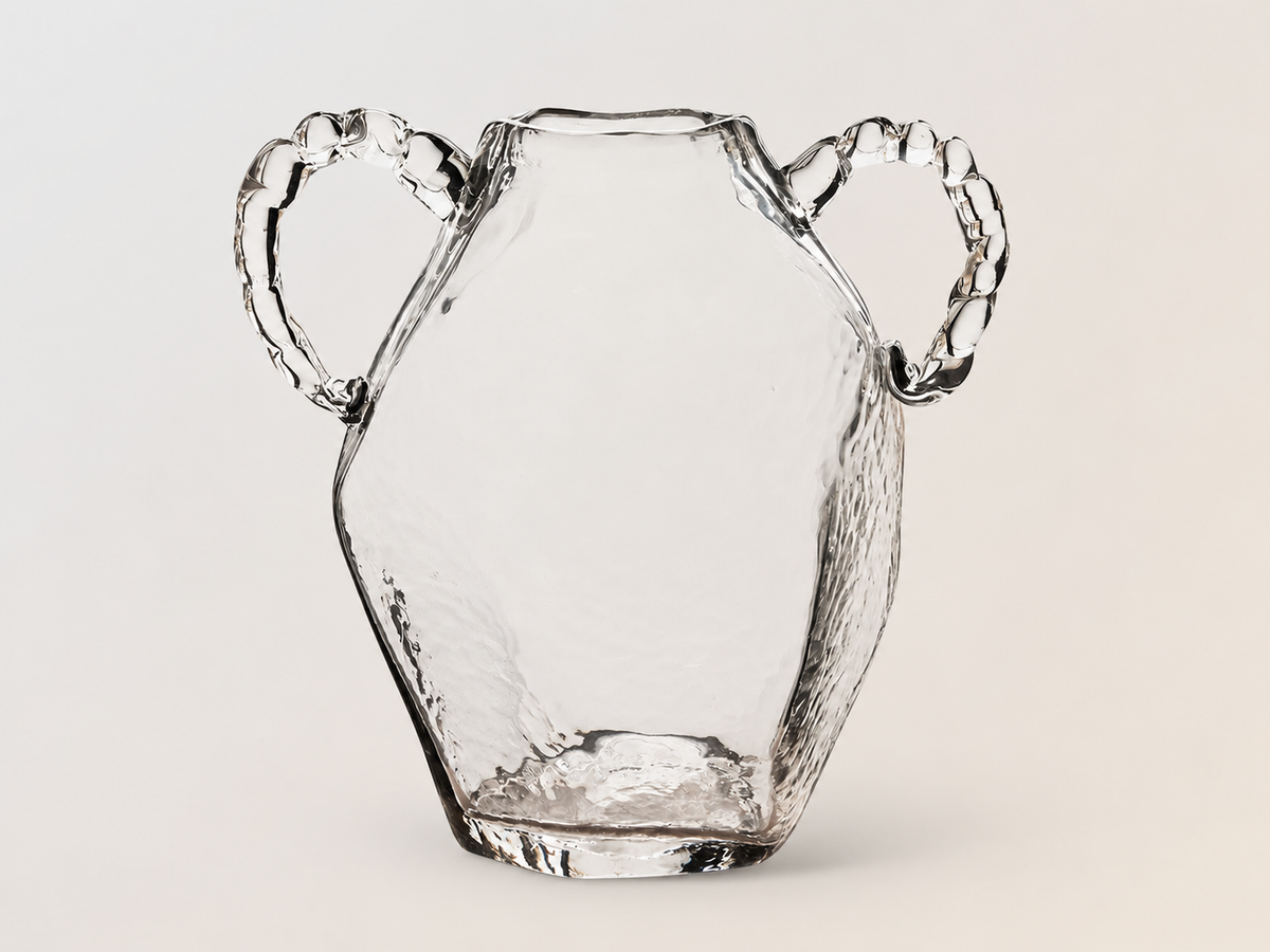 Gemstone amfora vase, crystal