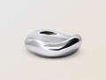 Gleam glass bowl, chrome