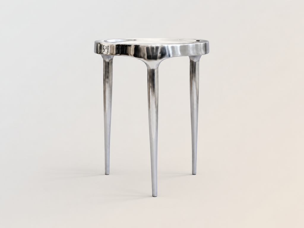 Phantom table, tall, chrome