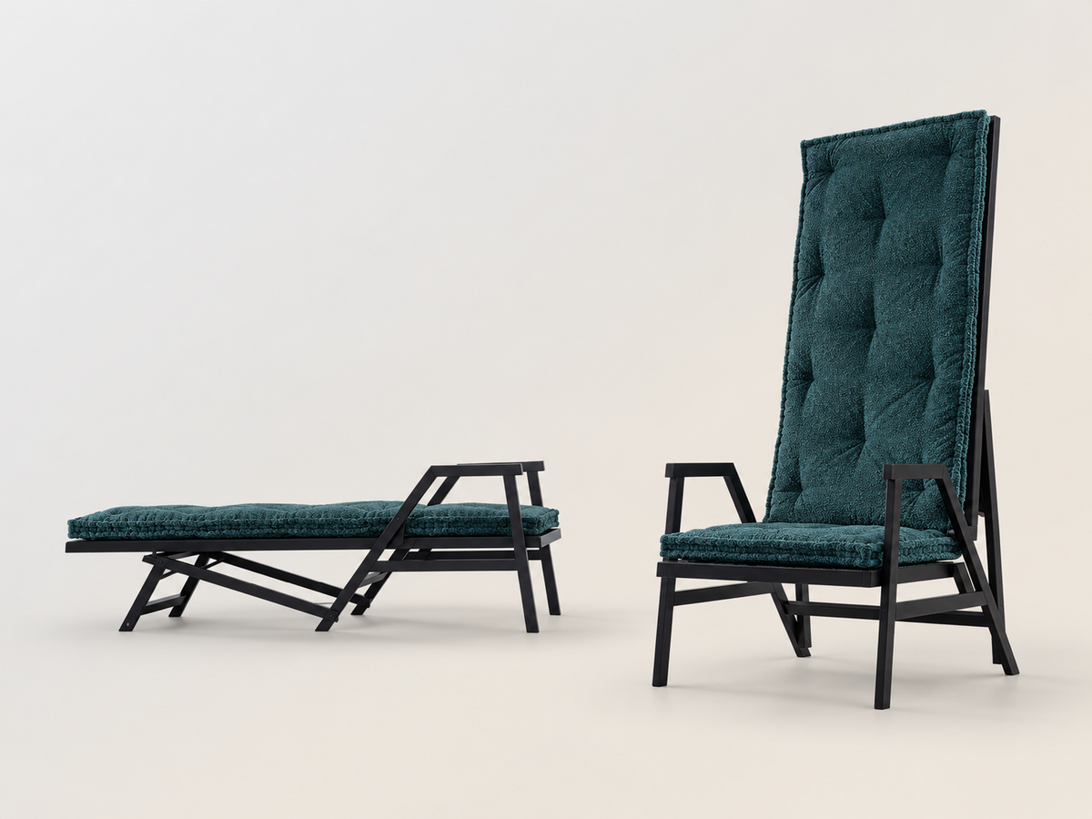 PoLet Armchair-Bed (in bouclé colour 19)