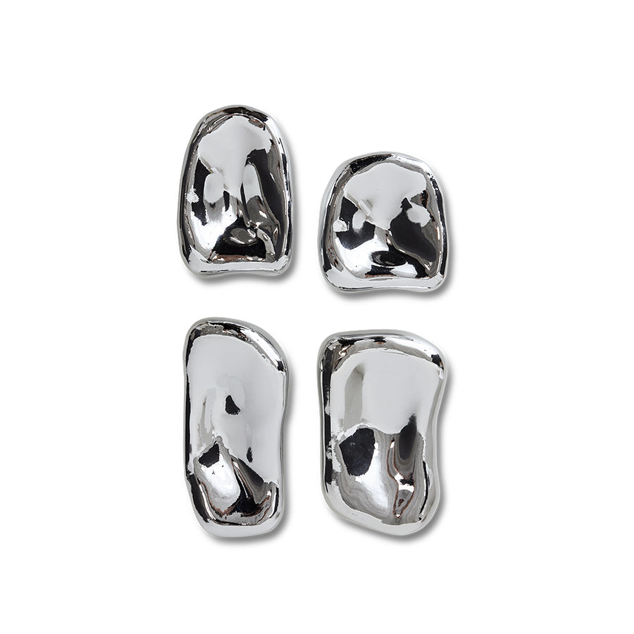 Glass sculpture chrome